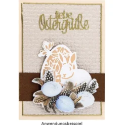 Stanzschablonen, Frohe Ostern, 7,6cm x 7,5cm, 8,2cm x 7,3cm, 2 Stück