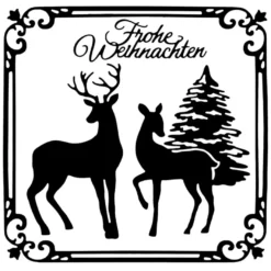Stanzschablonen, Frohe Weihnachten 4, 4 Stück