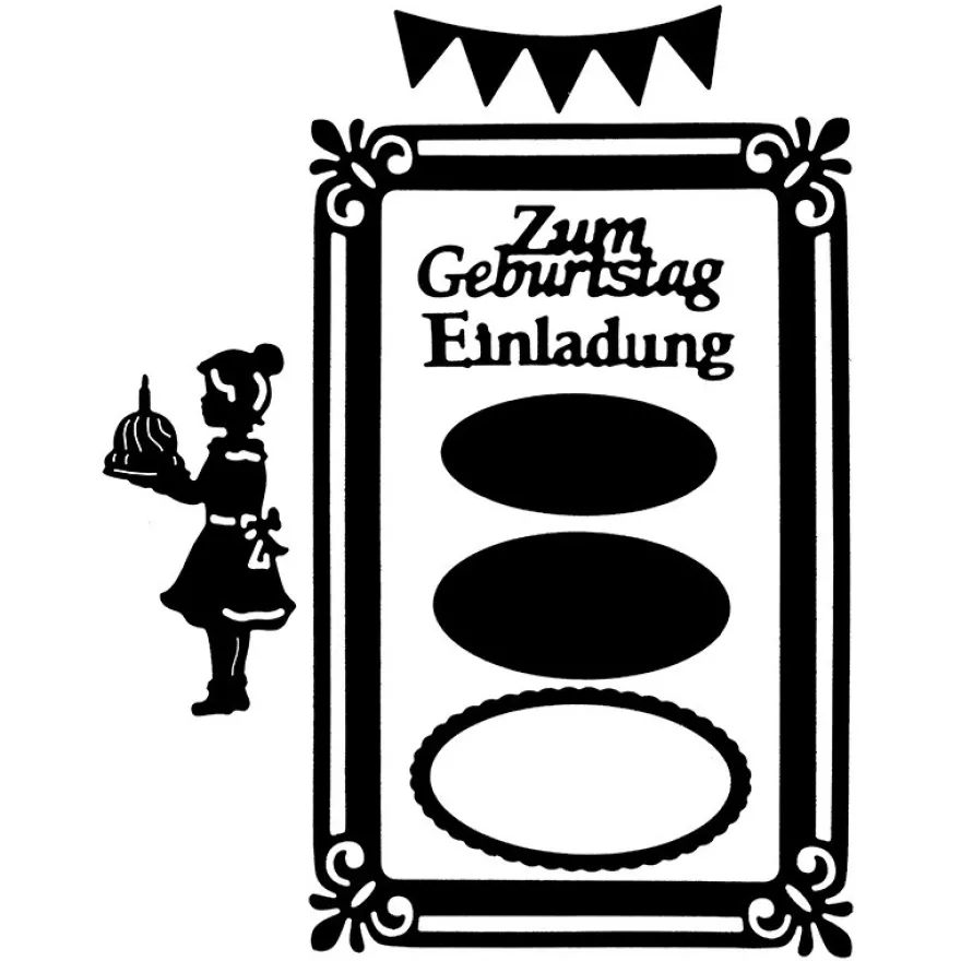 Stanzschablonen, Geburtstag, 7 Stück