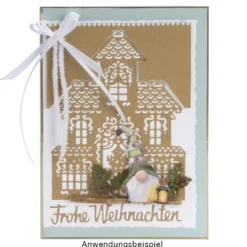 Stanzschablonen, Haus & Frohe Weihnachten, 6 Stück