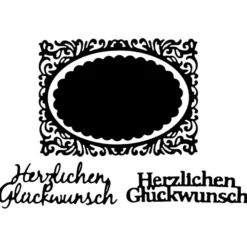 Stanzschablonen, Herzlichen Glückwunsch, 4 Stück