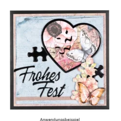 Stanzschablonen, Herz & Puzzle-Herz, 2 Stück