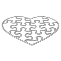 Stanzschablonen, Herz & Puzzle-Herz, 2 Stück