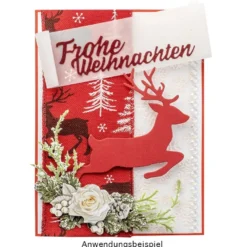 Stanzschablonen, Hirsche & Eiskristalle, 5 Stück