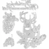 Stanzschablonen, Hirschköpfe & Floristik, 4 Stück