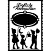 Stanzschablonen, Laternenkinder & Fröhliche Weihnachten, 4 Stück