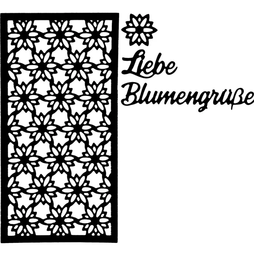 Stanzschablonen, Liebe Blumengrüße, 4 Stück