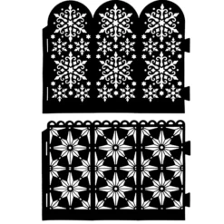 Stanzschablonen, Ornament-Windlichter, 2 Stück