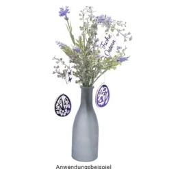 Stanzschablonen, Osterei mit Blüten, 6 Stück