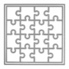 Stanzschablonen, Quadrat & Puzzle-Quadrat, 2 Stück