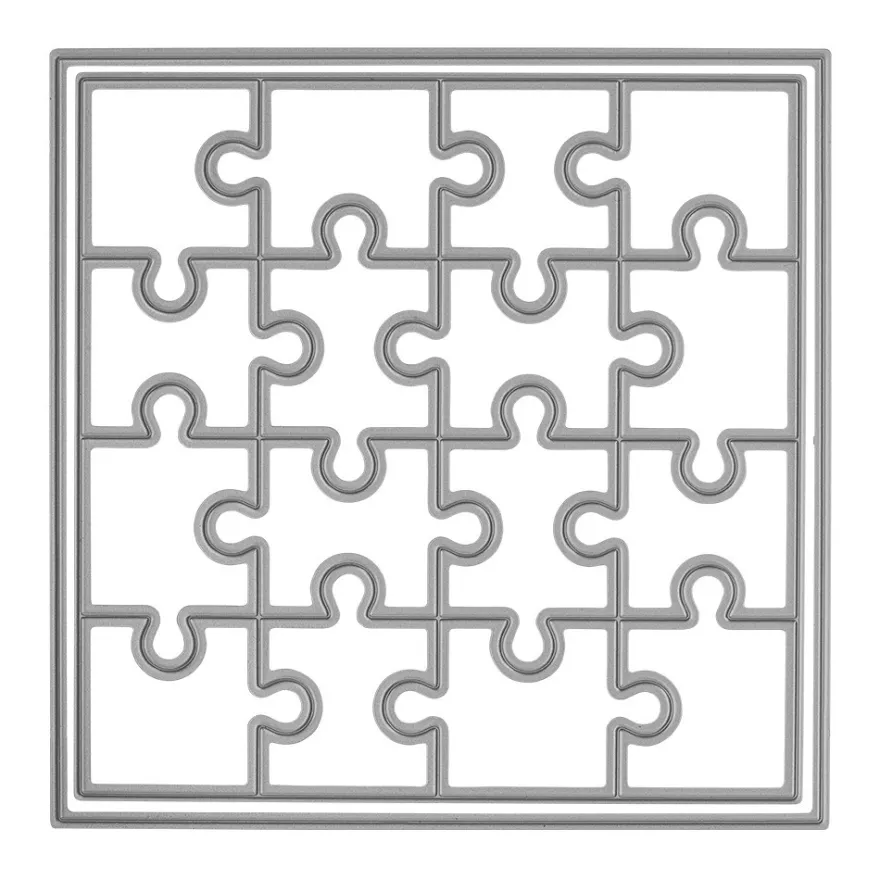 Stanzschablonen, Quadrat & Puzzle-Quadrat, 2 Stück