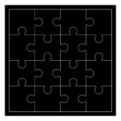 Stanzschablonen, Quadrat & Puzzle-Quadrat, 2 Stück