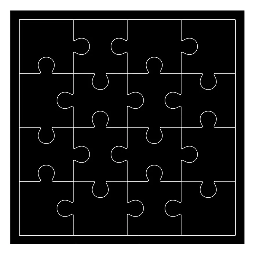 Stanzschablonen, Quadrat & Puzzle-Quadrat, 2 Stück