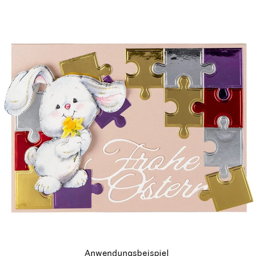 Stanzschablonen, Quadrat & Puzzle-Quadrat, 2 Stück