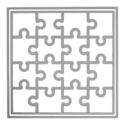 Stanzschablonen, Quadrat & Puzzle-Quadrat, 2 Stück