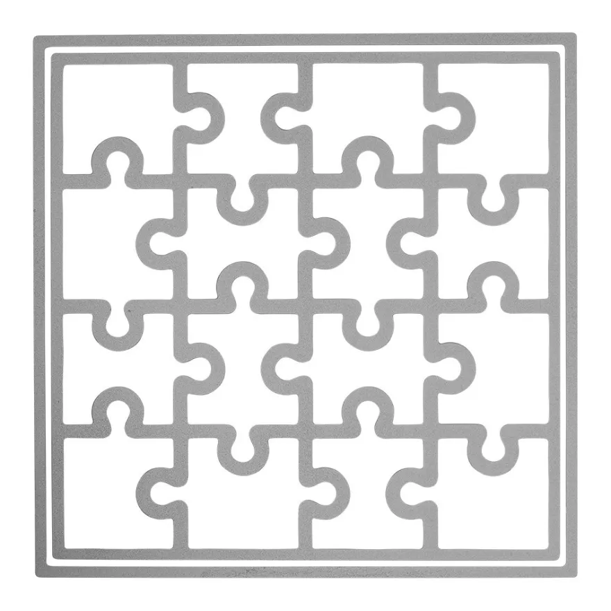 Stanzschablonen, Quadrat & Puzzle-Quadrat, 2 Stück