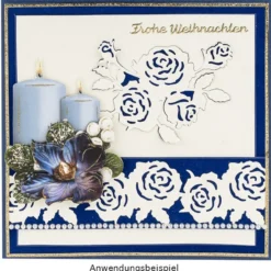 Stanzschablonen, Rosen, 4 Stück