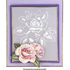Stanzschablonen, Rose, 2 Stück