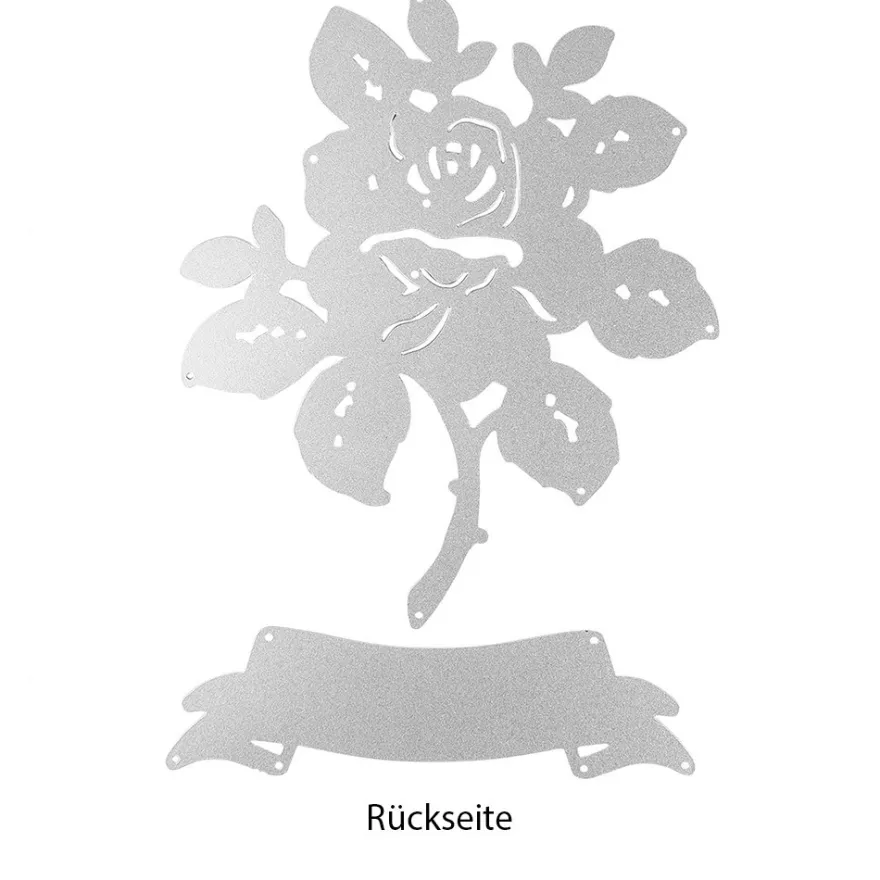 Stanzschablonen, Rose, 2 Stück