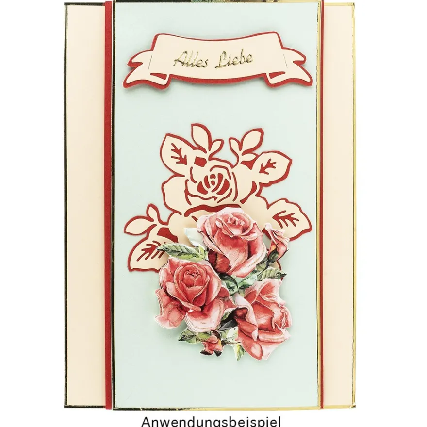 Stanzschablonen, Rose, 2 Stück