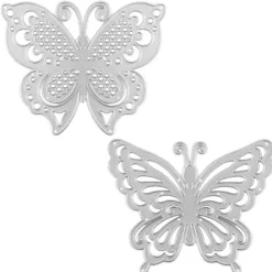 Stanzschablonen, Schmetterlinge, 7,1cm bis 9,1cm, 2 Stück