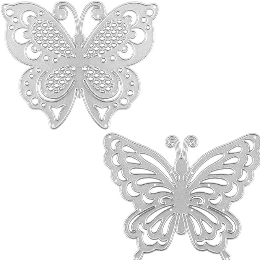 Stanzschablonen, Schmetterlinge, 7,1cm bis 9,1cm, 2 Stück