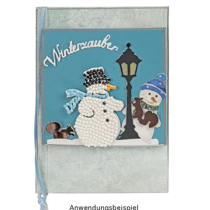 Stanzschablonen, Schneemann mit Laterne, 3 Stück