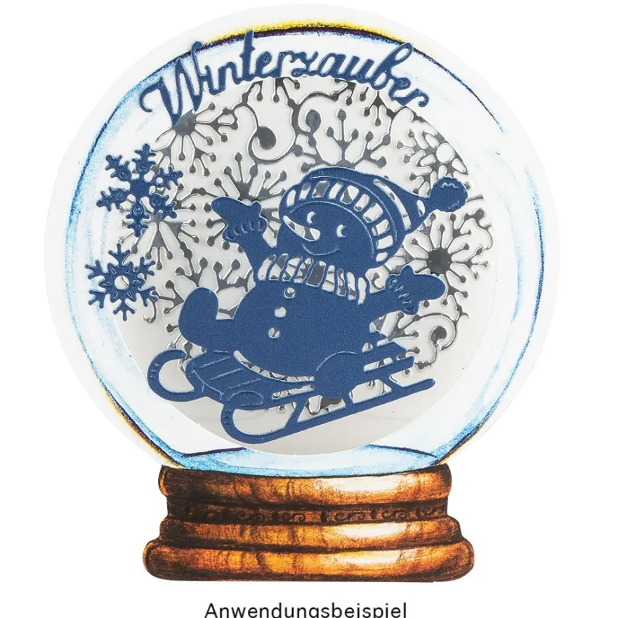 Stanzschablonen, Schneemänner, 5 Stück