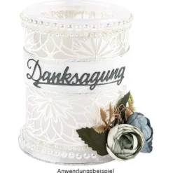 Stanzschablonen, Schriften, Danke, 2,2cm bis 8,5cm, 4 Stück