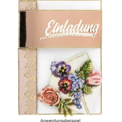 Stanzschablonen, Schriften, Einladung, 2,1cm bis 8,5cm, 4 Stück