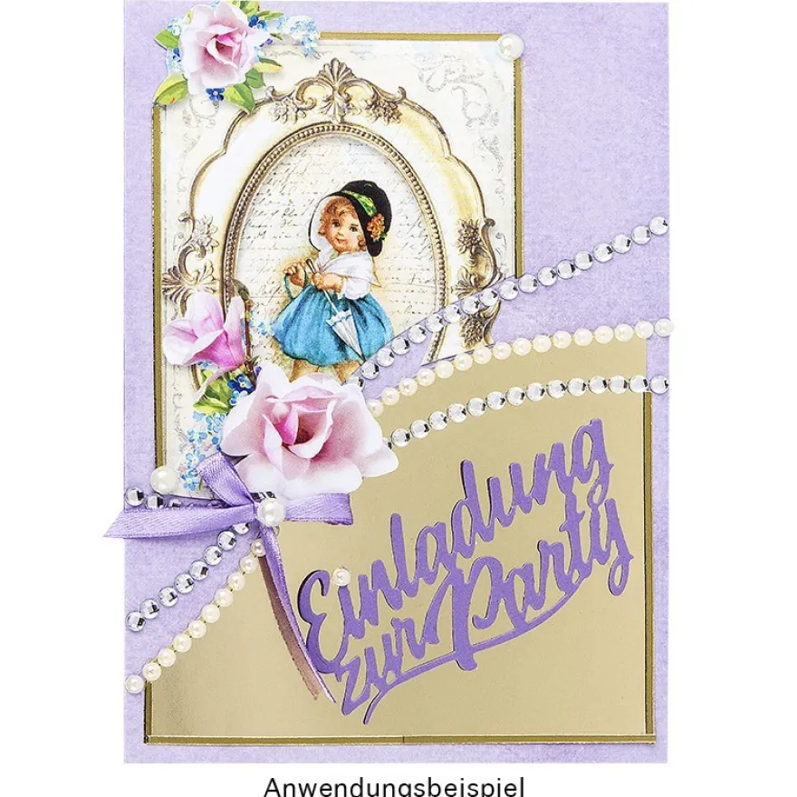 Stanzschablonen, Schriften, Einladung, 2,1cm bis 8,5cm, 4 Stück
