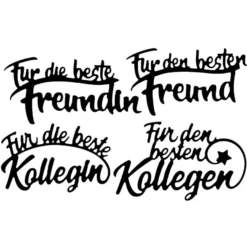 Stanzschablonen, Schriften, Freundschaft 2, 4 Stück