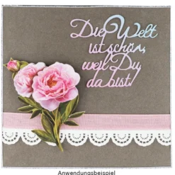 Stanzschablonen, Schriften, Grüße, 2,3cm bis 8,3cm, 3 Stück