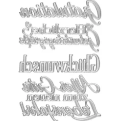 Stanzschablonen, Schriften, Geburtstagswünsche 6, 4 Stück