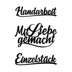 Stanzschablonen, Schriften, Handarbeit, 2,2cm bis 8,4cm, 3 Stück
