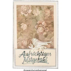 Stanzschablonen, Schriften, Kondolenz 1, 3,6cm bis 8,3cm, 3 Stück