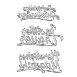 Stanzschablonen, Schriften, Kondolenz 2, 3,2cm bis 8,5cm, 3 Stück