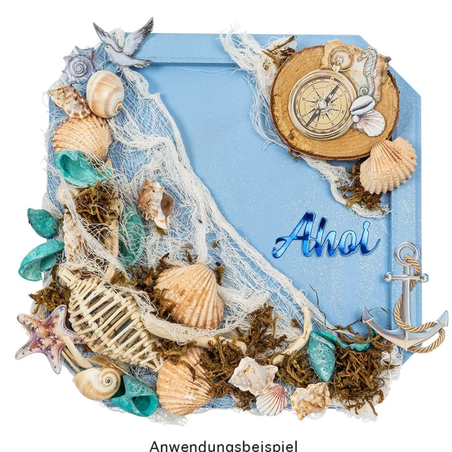 Stanzschablonen, Schriften, Maritim, 3,5cm bis 8,2cm, 3 Stück