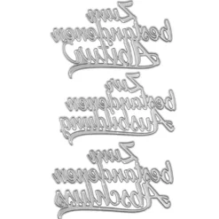 Stanzschablonen, Schriften, Zum bestandenen Abschluss, 4,4cm bis 8,1cm, 3 Stück