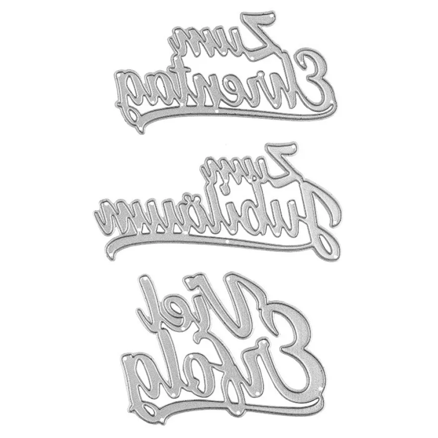Stanzschablonen, Schriften, Zum Jubiläum, 4cm bis 8,1cm, 3 Stück