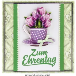 Stanzschablonen, Schriften, Zum Jubiläum, 4cm bis 8,1cm, 3 Stück