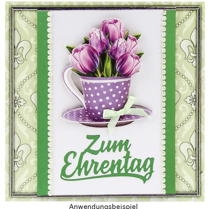 Stanzschablonen, Schriften, Zum Jubiläum, 4cm bis 8,1cm, 3 Stück