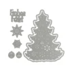 Stanzschablonen, Tannenbaum & Frohes Fest, 7 Stück