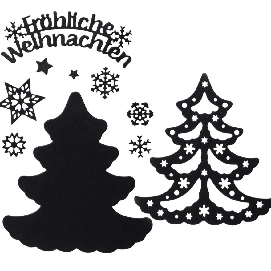 Stanzschablonen, Tannenbaum & Fröhliche Weihnachten, 10 Stück