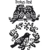 Stanzschablonen, Vögel & Frohes Fest, 4 Stück