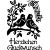 Stanzschablonen, Vogelpaar, 4 Stück