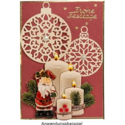 Stanzschablonen, Weihnachtskugeln 2, 4 Stück