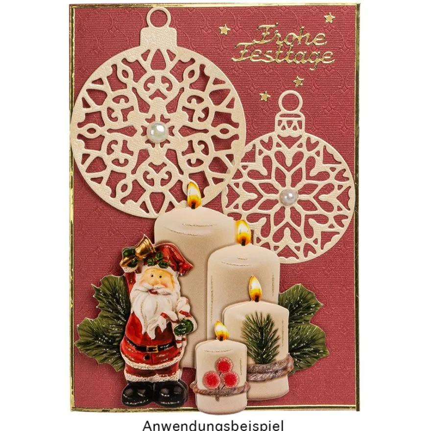 Stanzschablonen, Weihnachtskugeln 2, 4 Stück