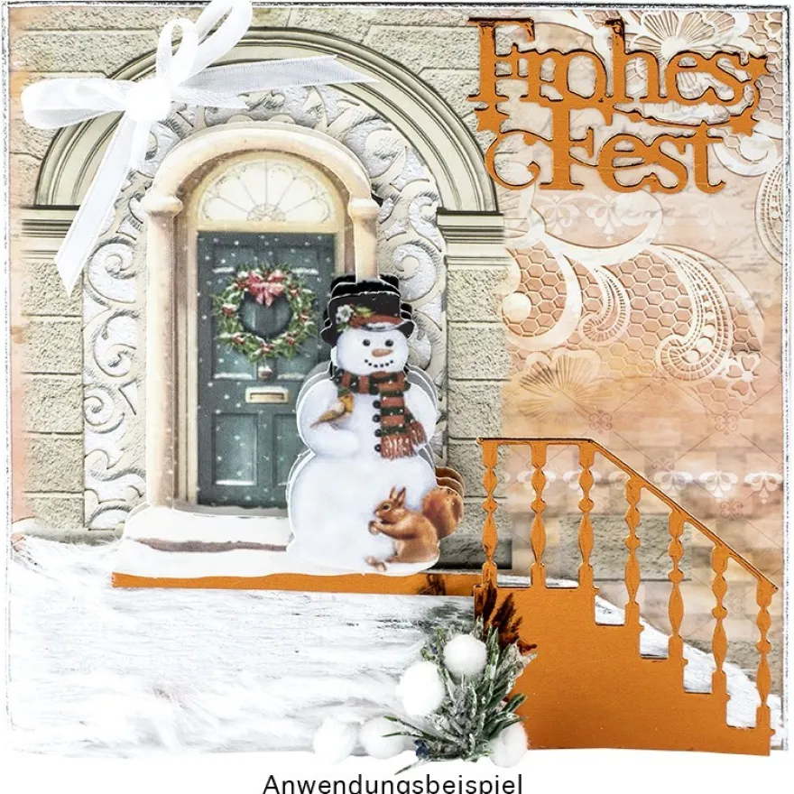 Stanzschablonen, Weihnachtsbaum & Treppe, 6 Stück