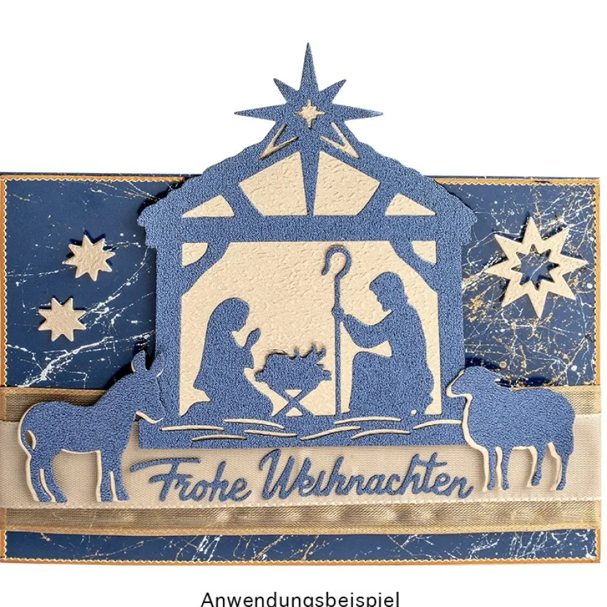Stanzschablonen, Weihnachtskrippe, 3 Stück